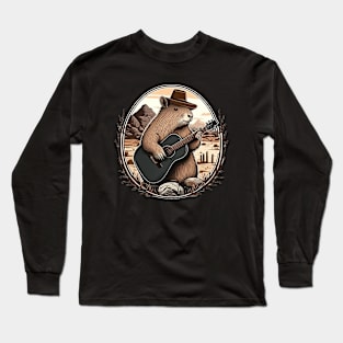 Country Capybara Long Sleeve T-Shirt